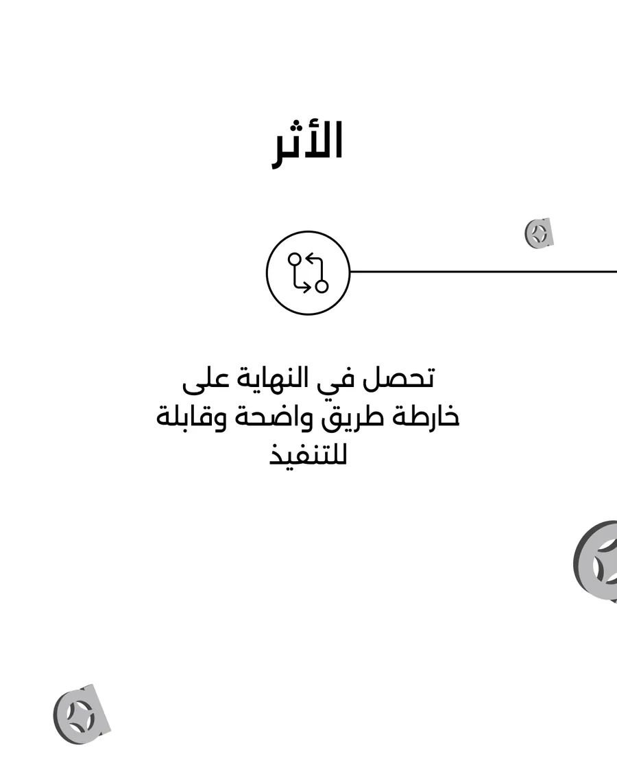 Twelve slides: Uncovering the AI Gaps Holding Your Business Back in English over five slides, then the same argument in Arabic over seven — اكتشف فجوات الذكاء الاصطناعي التي تعيق نمو أعمالك.