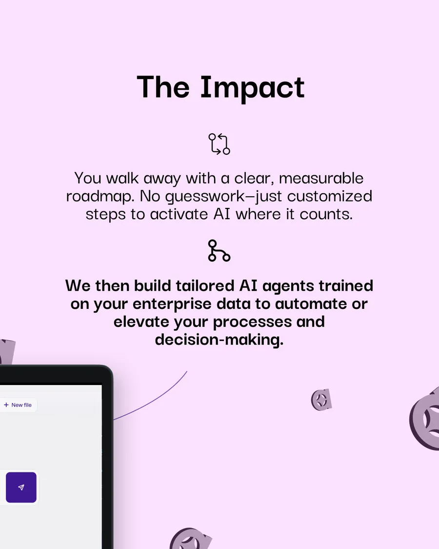 Twelve slides: Uncovering the AI Gaps Holding Your Business Back in English over five slides, then the same argument in Arabic over seven — اكتشف فجوات الذكاء الاصطناعي التي تعيق نمو أعمالك.