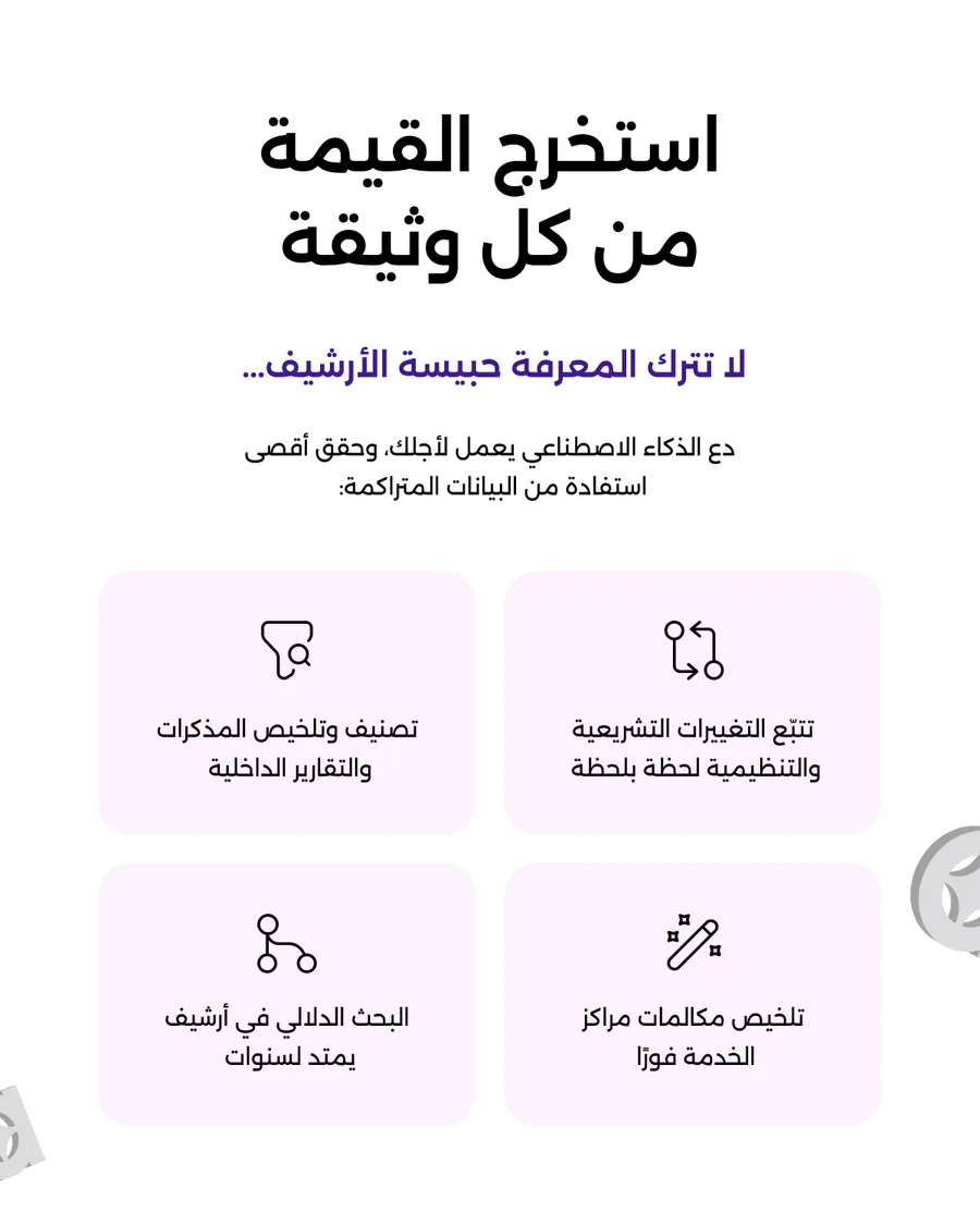 Thirteen slides: two covers — Enterprise AI Isn’t A Chatbot and AI for Governments Isn’t Optional Anymore — over one shared body of regulation without red tape, 24/7 citizen service agents, insights from every corner, and the AI agent you actually need, followed by the same deck set in Arabic.