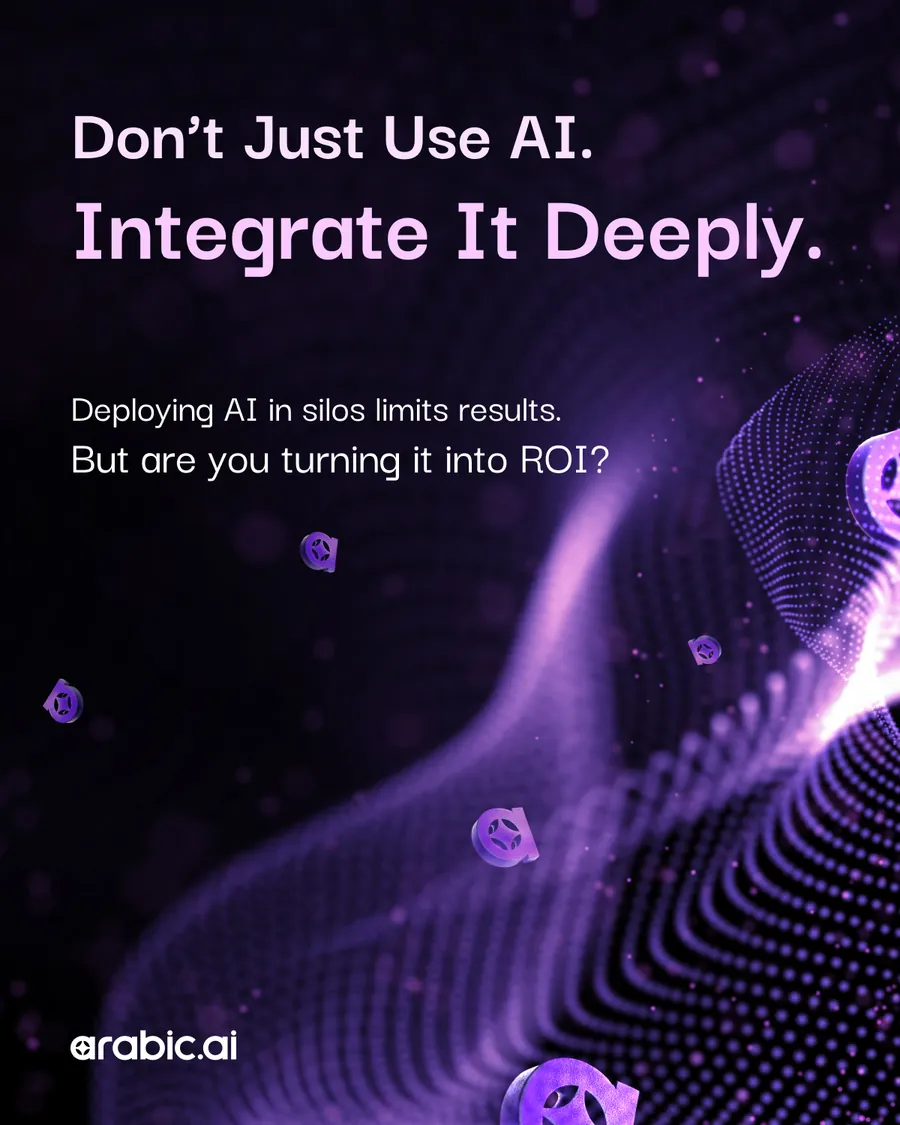 Eighteen slides, three consulting carousels on one template: Data Assets Are Wasted Without Strategy, From Model Idea to Impactful Deployment, and Don’t Just Use AI — Integrate It Deeply; each running What We Do, How We Do It, two Outcome slides, and Trusted Partner to Leading Enterprises in MENA.