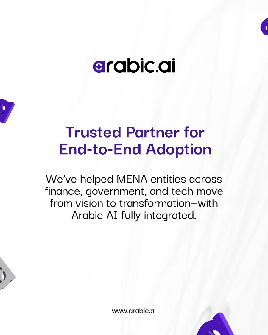 Eighteen slides, three consulting carousels on one template: Data Assets Are Wasted Without Strategy, From Model Idea to Impactful Deployment, and Don’t Just Use AI — Integrate It Deeply; each running What We Do, How We Do It, two Outcome slides, and Trusted Partner to Leading Enterprises in MENA.