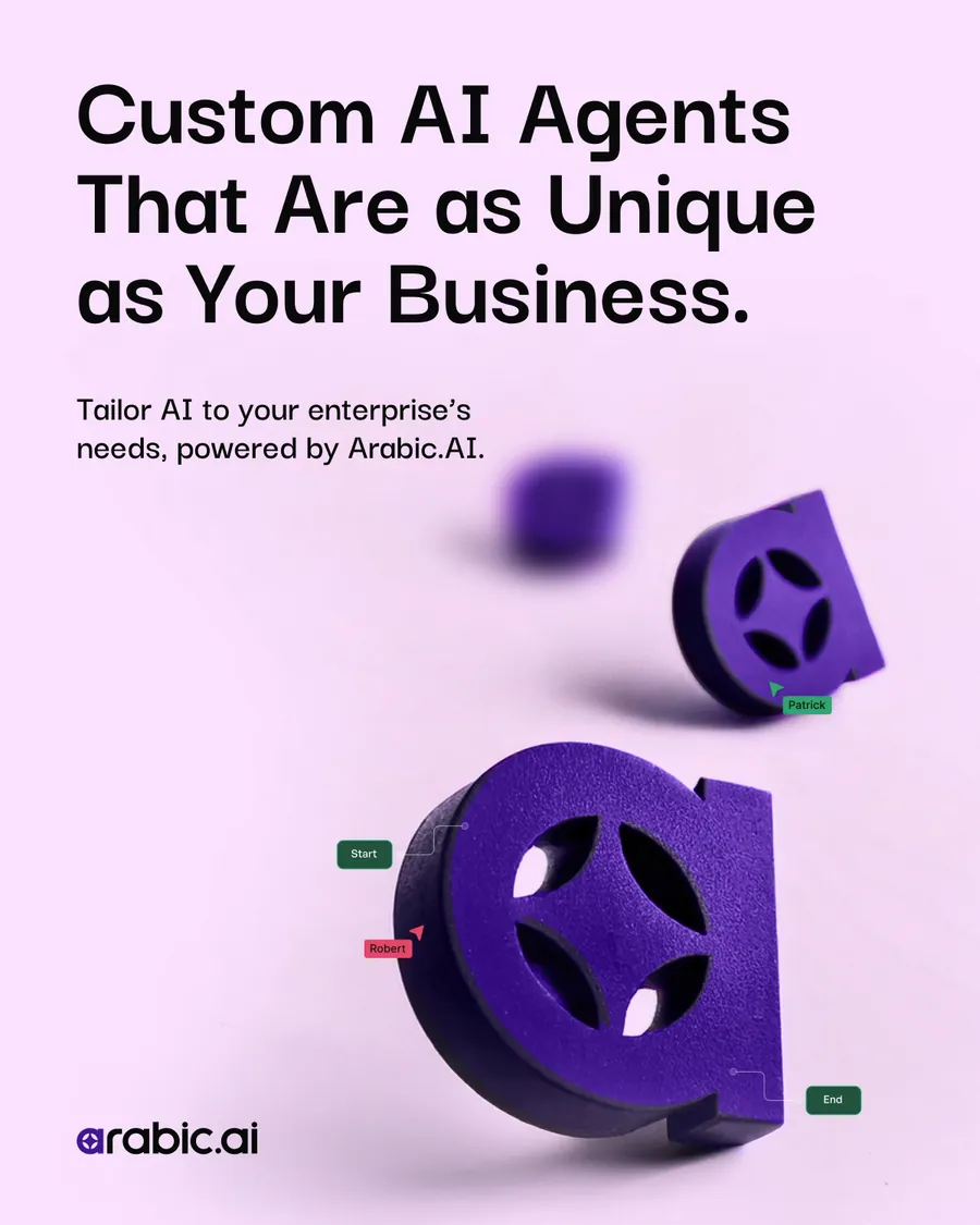 Fifteen announcement posts: We’re Here to Reshape It; Shaping the Future of Arabic AI; Custom AI Agents That Are as Unique as Your Business; Smarter Compliance; Government Services Transformed; Supercharge your Financials Team; AI + Human Expertise; Enterprise-Grade Security You Can Rely On; Not All AI Is Created Equal; Creating RFPs has never been easier; pronoia, the engine behind Arabic.AI; Arabic.AI is shaping what’s next; AI for Healthcare; The Power of Arabic Language Aware AI; Empowering MENA Businesses with Arabic.AI.