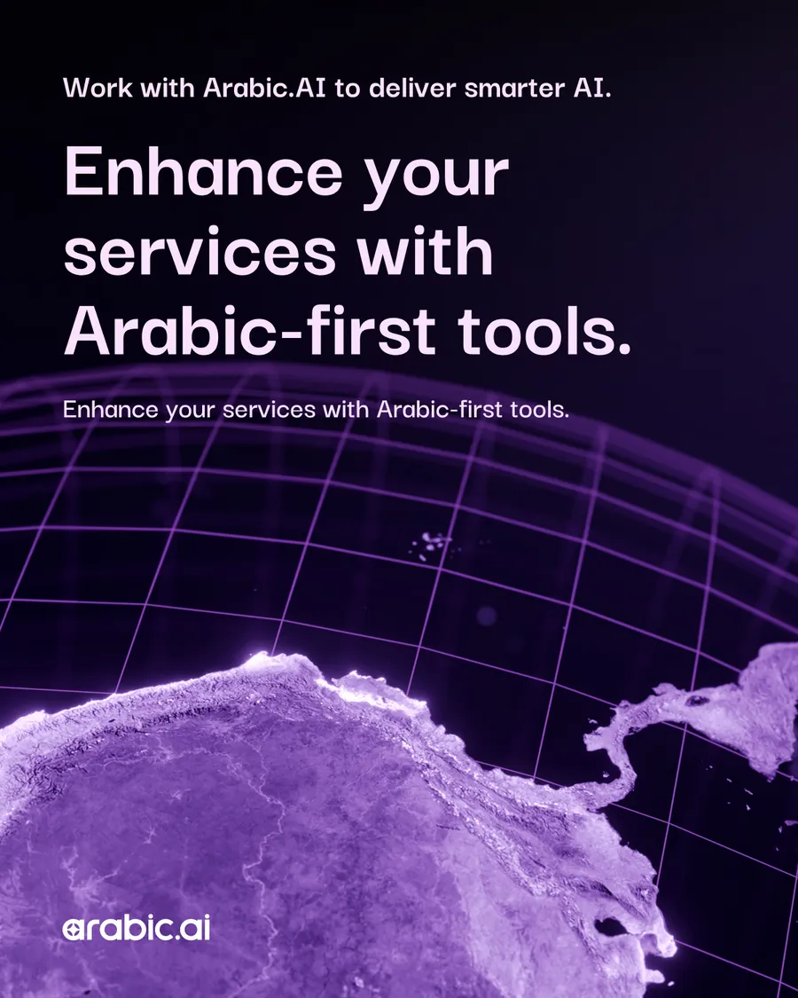 Six partner-programme posts in English and Arabic: Enhance your services with Arabic-first tools; Expand your AI portfolio in the MENA market; Deliver solutions made for Arabic-speaking markets.