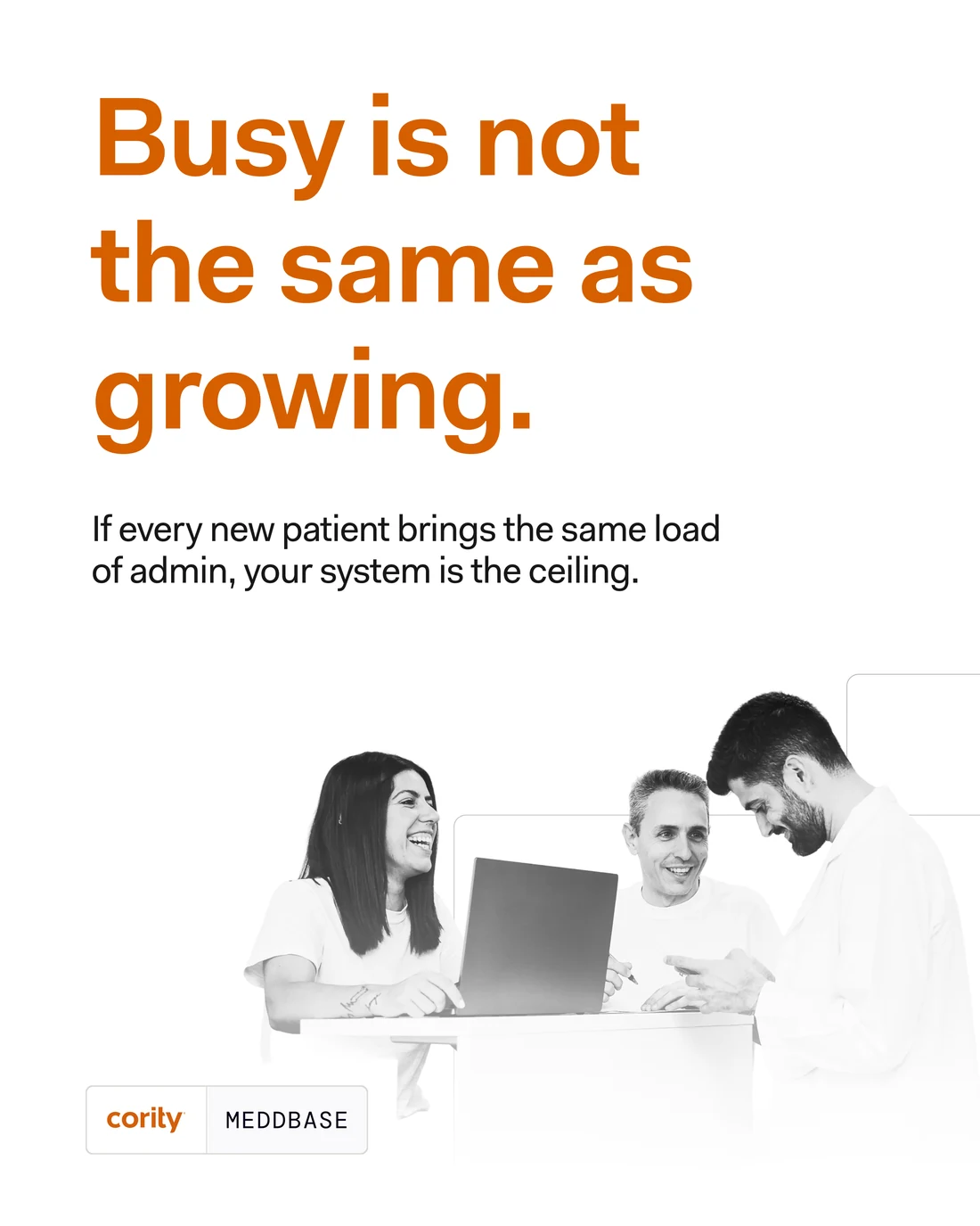 A single post: Busy is not the same as growing. If every new patient brings the same load of admin, your system is the ceiling.