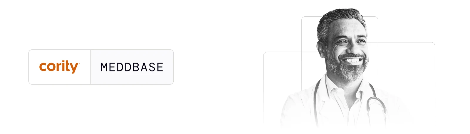 The nurture email banner, option one: a single smiling doctor at the right of the frame.