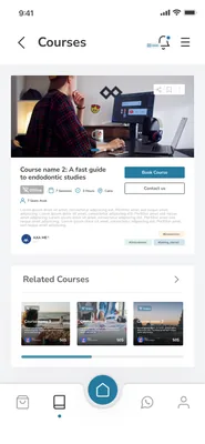An offline course, with related courses under it.