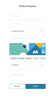Requesting a product.