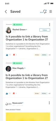 Saved posts.