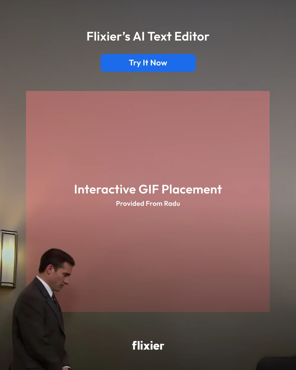 Six reaction posts: You shall not… scrub, a wizard facing a wall of render errors; and an Office-style grid reacting to AI text editing, each leaving a slot for an interactive GIF.