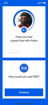 Rating the friend afterwards.
