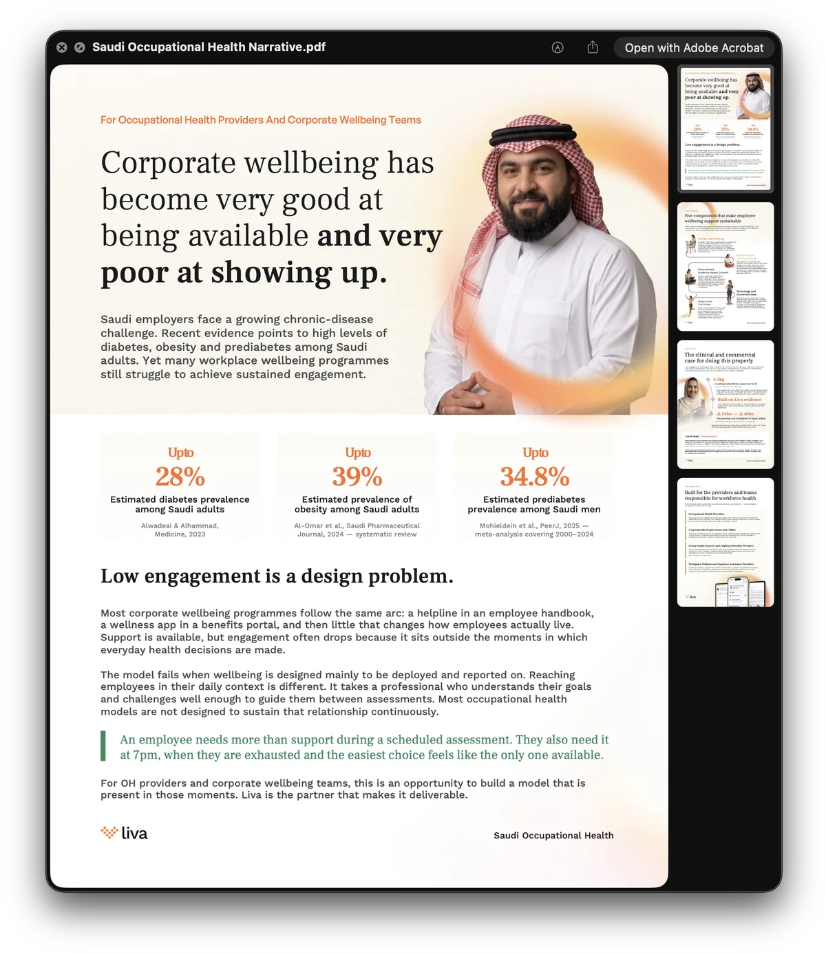The market papers: Saudi government, public sector in English and Arabic, insurance, private hospitals, occupational health, a pharmacy-led model in the Netherlands, and the Wegovy wraparound model with Novo Nordisk.