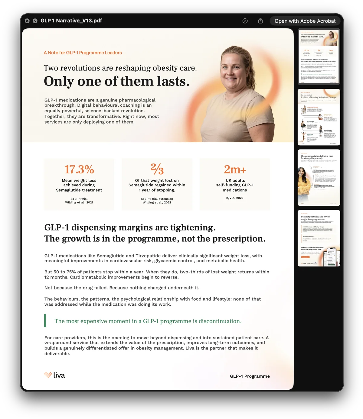 Programme sheets: type 2 diabetes remission, gestational diabetes, the GLP-1 wraparound, and fitness and wellbeing.