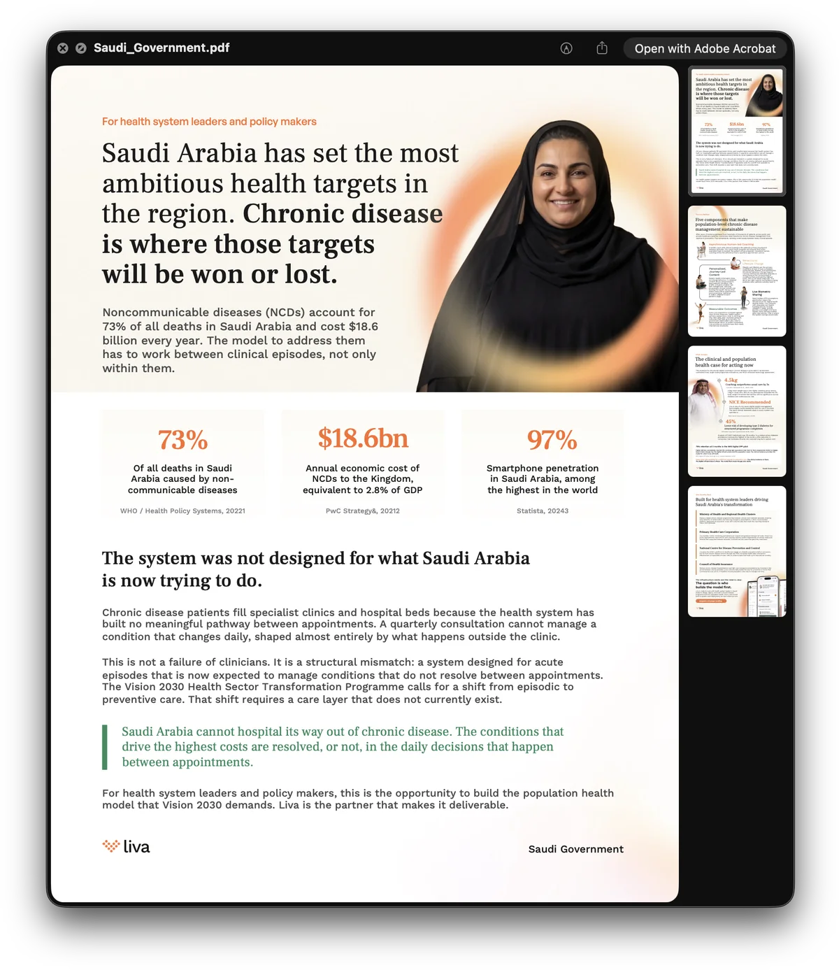 The market papers: Saudi government, public sector in English and Arabic, insurance, private hospitals, occupational health, a pharmacy-led model in the Netherlands, and the Wegovy wraparound model with Novo Nordisk.