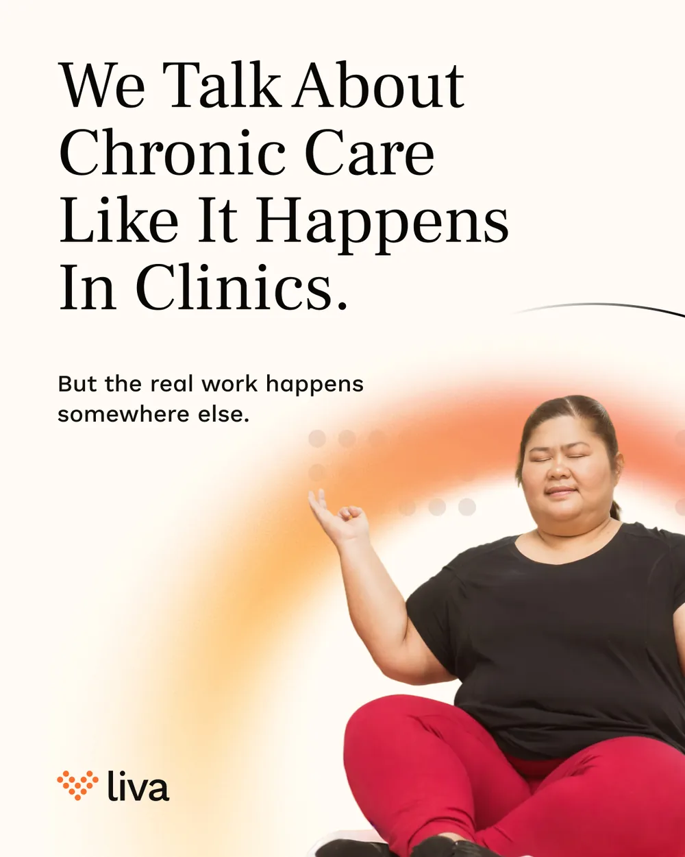 A seven-slide carousel: we talk about chronic care like it happens in clinics, and what happens in the 167 hours between appointments.
