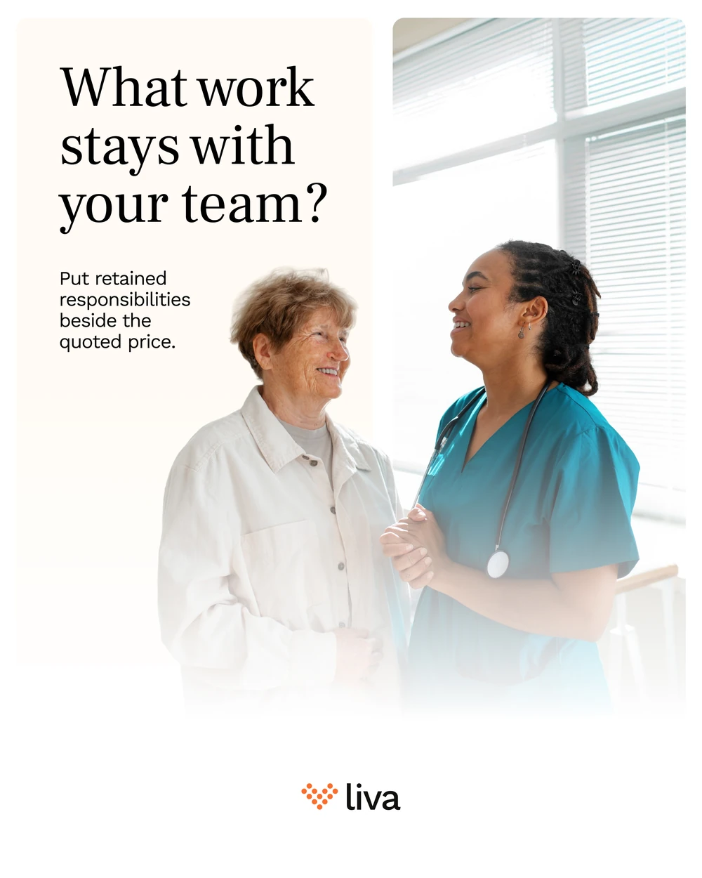 A single post: What work stays with your team? Put retained responsibilities beside the quoted price.