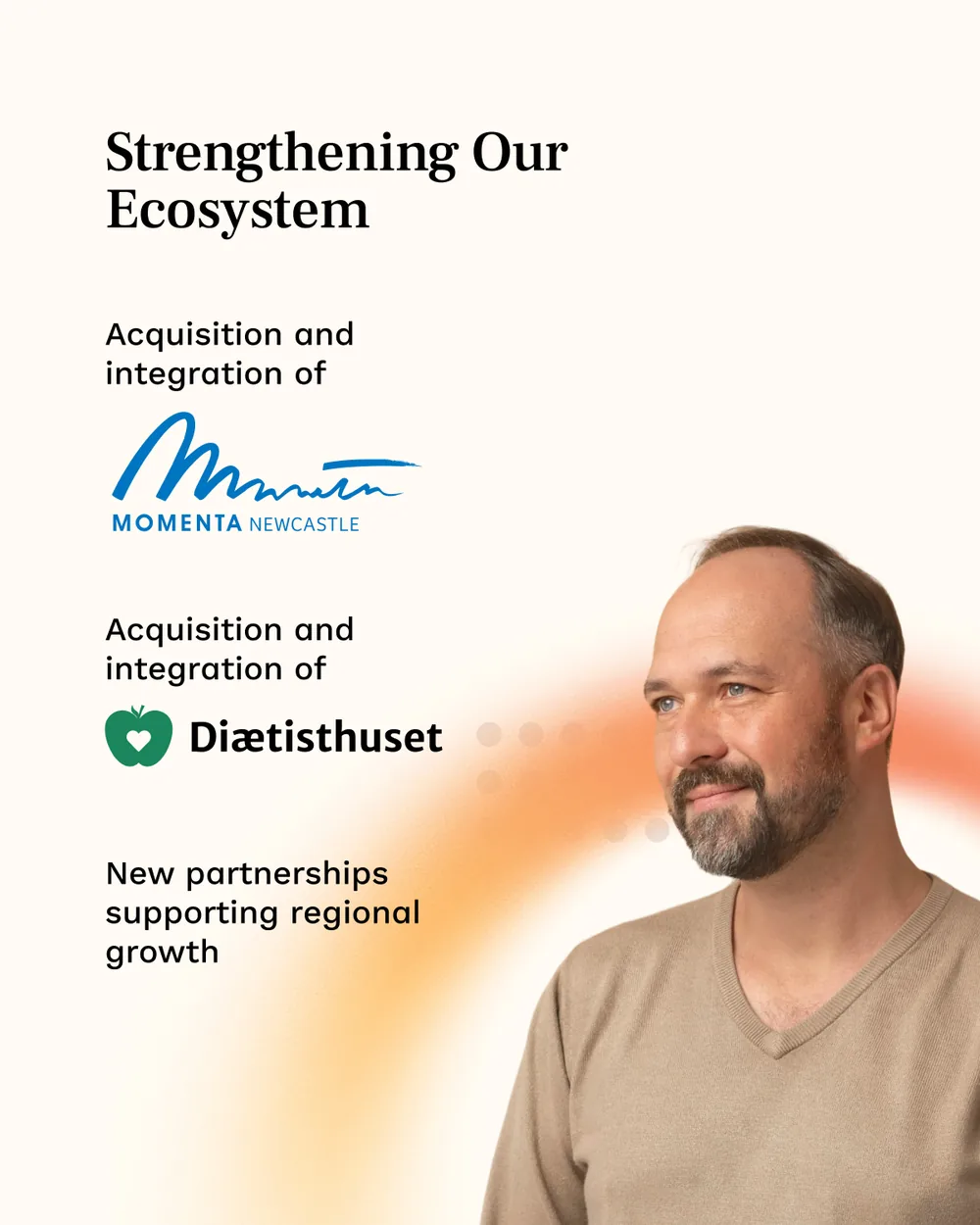 An eight-slide 2025 review: expansion into Germany and Saudi Arabia, public-sector work in the UK and Denmark, three product launches, 100,000 patients supported.