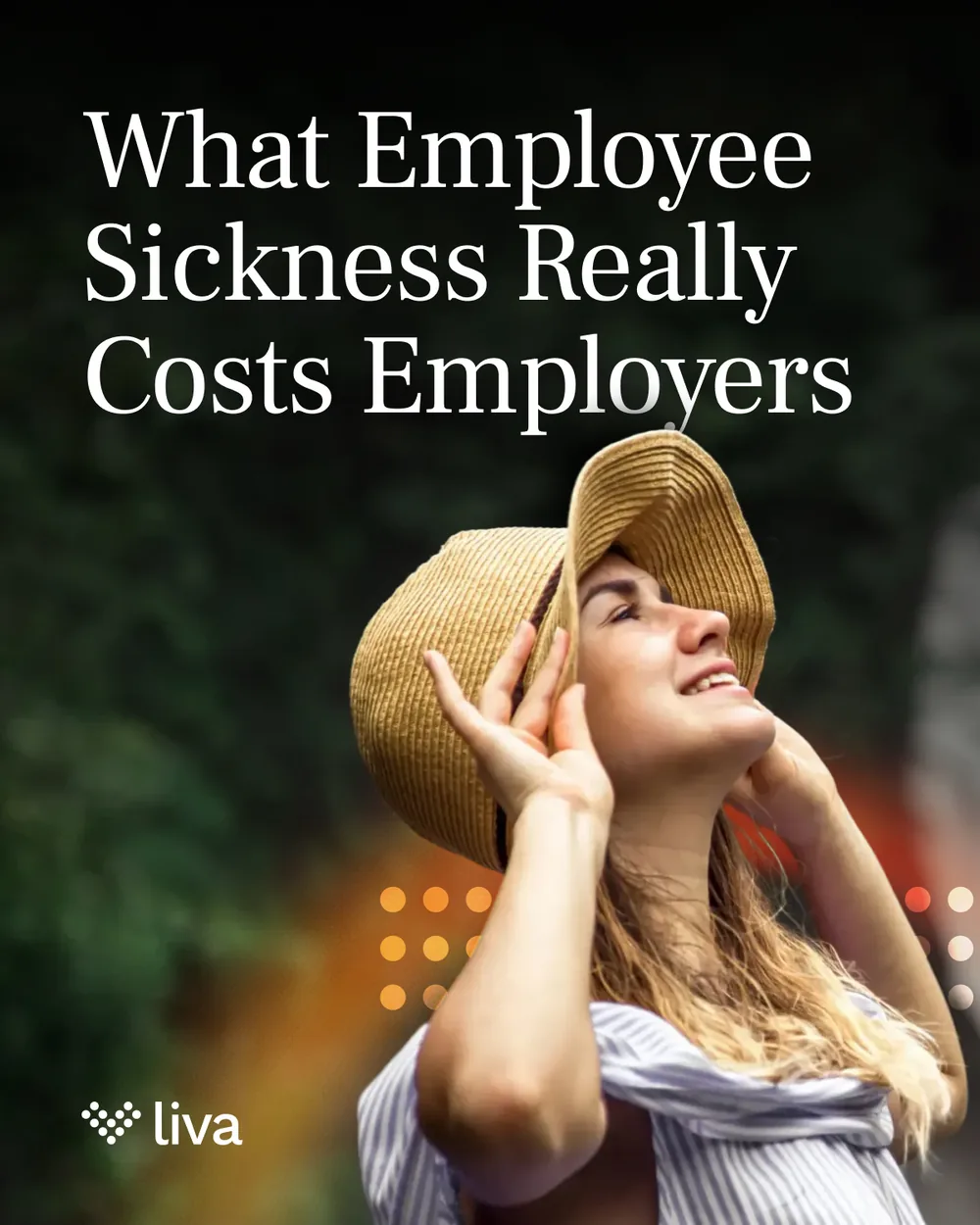 An eight-slide carousel on what employee sickness costs: £103bn lost in 2023, £429–£702 per employee, forty-four lost days to presenteeism.