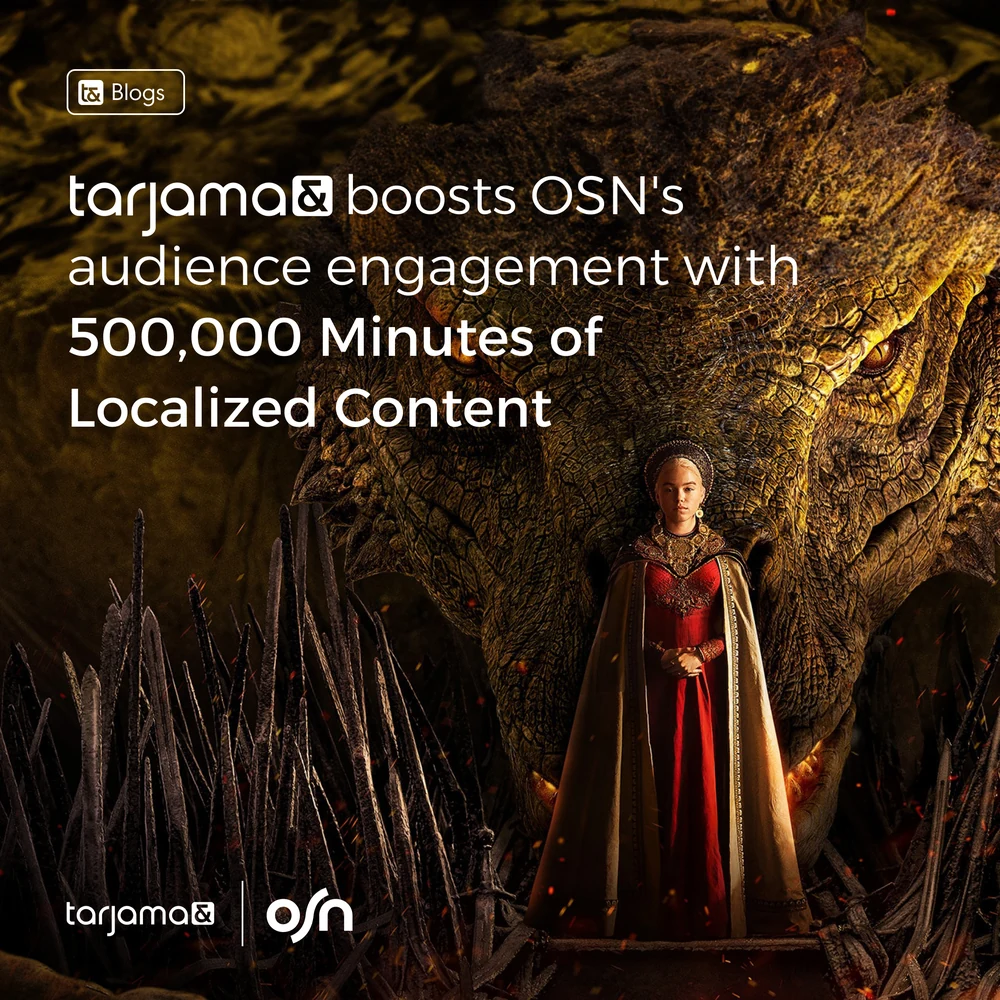 Six proof posts: recognised as industry leader in machine translation according to OpenAI’s ChatGPT, with the conversation shown; translating key projects for Axon Partners Group; optimising Noon’s translation costs by 45 per cent; boosting OSN’s engagement with 500,000 minutes of localised content; and a client testimonial from a project manager at Slash.