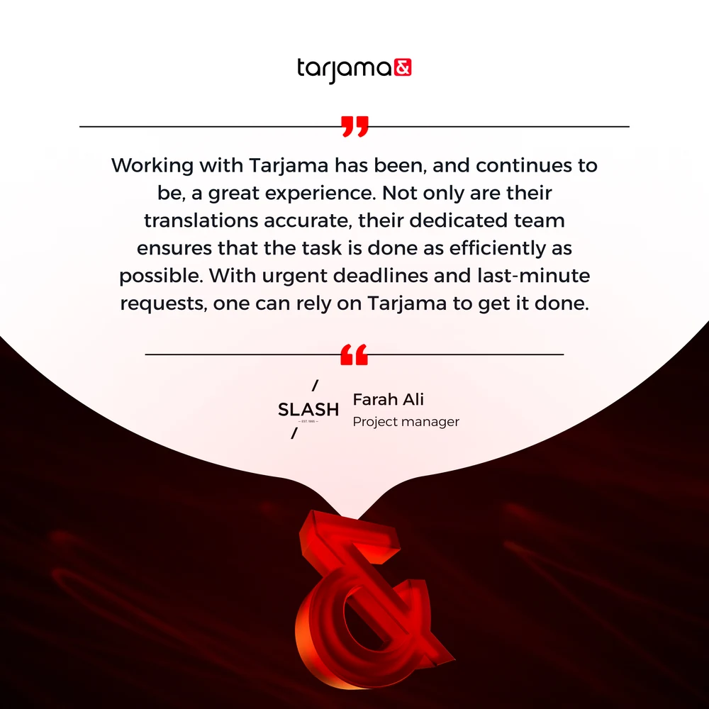 Six proof posts: recognised as industry leader in machine translation according to OpenAI’s ChatGPT, with the conversation shown; translating key projects for Axon Partners Group; optimising Noon’s translation costs by 45 per cent; boosting OSN’s engagement with 500,000 minutes of localised content; and a client testimonial from a project manager at Slash.