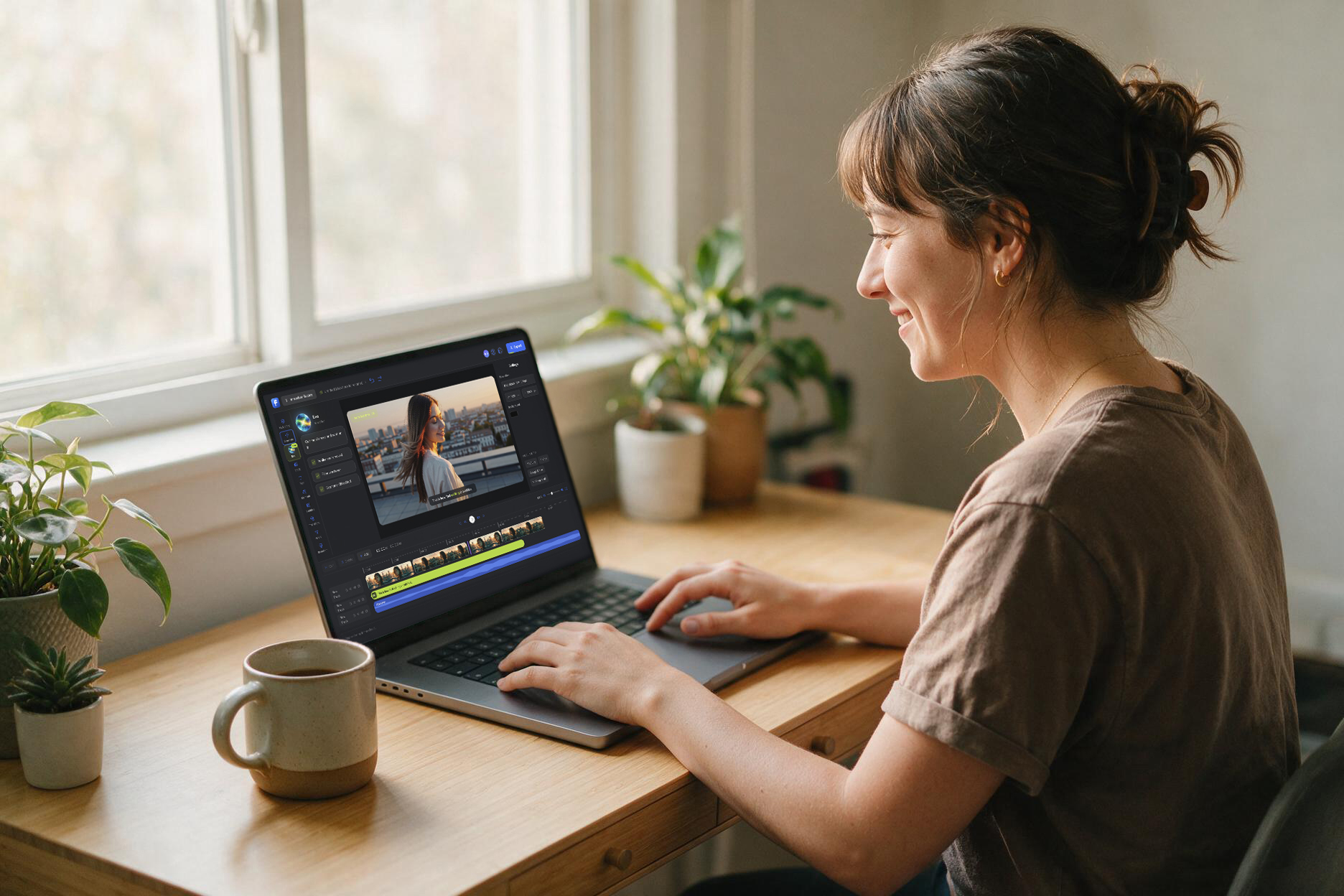 Editor working on a timeline